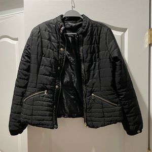 Black puffer jacket